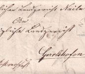 Bayern - Gerolzhofen 19/1 HKS Charge-Dienstbrief (Wendebrief) n. Naila 1866