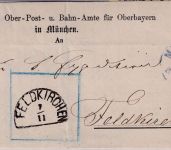 Bayern - München Feldkirchen 1872 Postsache (Inventarüberprüfung) Inhalt !!