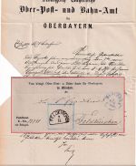 Bayern - München Feldkirchen 1872 Postsache (Inventarüberprüfung) Inhalt !!