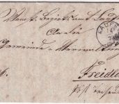 Bayern - Laufen 22/8 (Rosette) schwarzer kl. K1 Typ 18b Dienstbrief 1869 - RR!