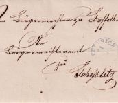 Bayern - Staffelbach 24/1 viol. kl. K1 Typ 17 Militariabrief n. Scheßlitz 1874