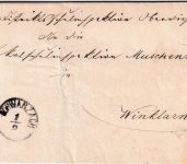 Bayern - Schwarzach 1/9 schwarzer kl. K1 Typ 17 Dienstbrief Oberviechtach