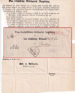 Bayern - Augsburg 2. Juni 1860 roter L2 Fahrpostsendung n. Illerberg KGE Neu-Ulm