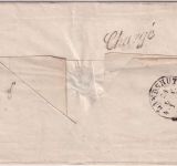 Bayern - 3 Kr. Quadrat rot Chargebrief oMR 155 Germersheim 23/10 - Landshut 1866