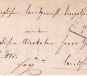 Bayern - 3 Kr. Quadrat rot Brief gMR 87 Dingolfing - Landshut 1864