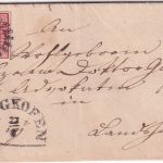 Bayern - 3 Kr Quadrat rot Brief gMR 312 Mengkofen 23/6 - Landshut 1866