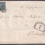 Bayern - 6 Kr Quadrat blau Trauerbrief gMR 312 Mengkofen 19/6 - Waldsassen