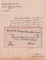 Bayern - Waischenfeld 25/1 schwarzer kl. K1 Typ 17 Dienstbrief n. Weiher 1879