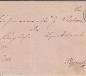 Bayern - Waischenfeld 20/8 schwarzer Zier-K1 Typ 18b Dienstbrief Volsbach 1872
