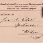 Bayern - 3 Pfg. Luitpold c-Farbe ! Drucksachenkarte K.B. Bahnpost Eis-La-2 1912