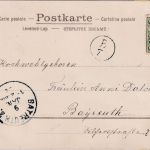 Bayern - Berneck 9. JAN 02 Aushilfs-L3 Karte (Jugendstil/Glitter) n. Bayreuth