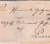 Bayern - Osterhofen Aushilfs-Fraktur-L2 Dienstbrief n. Passau 1871