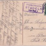 Bayern - Stadeln T. Vach 2 Posthilfsstelle Ra3/Ank.stpl. Karte v. Bayreuth 1911