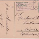 Bayern - Emertsham T. Trostberg Posthilfsstelle Ra3 Ganzsache n. München 1914
