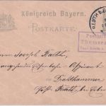 Bayern - Thumsenreuth T. Reuth b. Erbendorf Posthilfsstelle Ra3 2 Pfg. Ganzsache