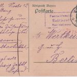 Bayern - Rattiszell T. Stallwang Posthilfsstelle Ra3 Ganzsache n. Berlin 1912
