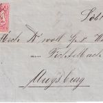 Bayern - Kempten 1871 handschriftliche Entwertung Brief 3 Kr. gez. n. Augsburg