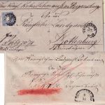 Bayern - 7 Kr. Wappen geschn. Brief oMR 418 Regensburg - Rottenburg 1868