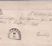 Bayern - 3 Kr.Wappen gez. Bischofsbrief HKS Mallersdorf 24/11 - Regensburg 1871