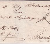 Bayern - 6 Kr. Wappen geschn. "Wendebrief" gMR 299 Mallersdorf 5/7 (1867)