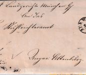 Bayern/Ungarn Au b. München 25/7 Fingerhut-K1 Dienstbrief n. Ung. Altenburg 1856
