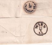 Bayern/Ungarn Au b. München 25/7 Fingerhut-K1 Dienstbrief n. Ung. Altenburg 1856