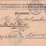 Bayern - München 1906 Ortskarte/Regierungssache Versicherung Staatseisenbahnen