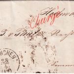 Bayern/Ungarn - 9 Kr. Wappen geschn. Chargebrief kl. K1 München - Pesth 1867