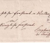 Bayern/Württemberg - Wallerstein/Lauchheim 1869 "Wendebrief" 2x3 Kreuzer
