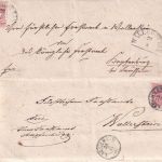 Bayern/Württemberg - Wallerstein/Lauchheim 1869 "Wendebrief" 2x3 Kreuzer