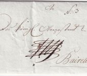 Bayern - R4 München 16. JUL 1812 Charge-Dienstbrief (Postsache) n. Bayreuth