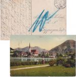 Bayern - Rottach-Egern 1910 K2 unfrankierte Ansichtskarte n. Göggingen Nachporto