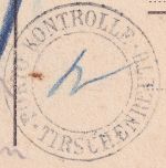 Bayern - Tirschenreuth Portokontrolle K2 Feldpostkarte v. Nürnberg 1916