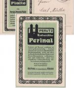 Bayern - 3 Pfg. Luitpold Privatganzsache Perutz-Perorto-Platte München 1911
