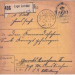 Bayern - Lager Lechfeld Reserve-K2 Heeressache-Paketkarte n. Geratskirchen 1916