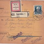 Bayern - 20 Pfg. Ludwig Soldatenpaketkarte/Sondertarif Eggenfelden 1916