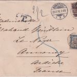 DR/Frankreich - 3 Pfg. K/A Drucksache Konstanz - Annonay 1896 Nachporto !