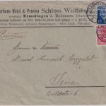 DR/Schweiz - 20 Rp. Helvetia/10 Pfg. Germania Brief Konstanz - Jena 2.8.14 (!)