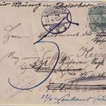 DR - 5 Pfg Germania Ortsbrief Nordhausen 1913 - Nachsendevermerk/Nachporto
