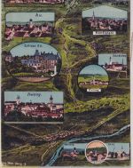 DR/Schweiz - 10+20 Pfg. Abschied Karte Bahnpost Mainburg-Freising 1920 Nachporto