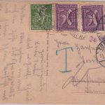 DR/Dänemark - 2x100 Pfg. Bergmann u.a. Karte Seebach - Tondern 1922 Nachporto
