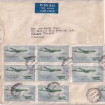 Indien - 10x15 NP 50 J. Flugpost Luftpostbrief/FDC Chandigarh - Ebingen 18.2.61