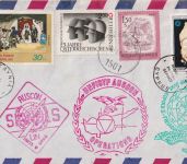 Österreich/AUSCON - Dreiländer-Frankatur + div. Cachet Zypern 1987