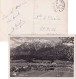 Österreich/franz. Feldpost - Poste aux Armees sw-AK Wattens 1951 an Fp.-Adresse