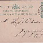 Cape of Good Hope - 1/2 P. Victoria Ganzsache/Karte Beaufort Jagersfontein 1896