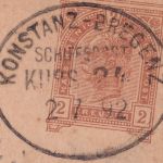Österreich - Konstanz Bregenz Schiffspost Kurs 24 2 Kr. Ganzsache Bregenz 1892