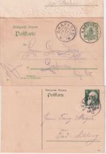 Bayern/Bizone - Plattling Rosenheim Bahnpost 6 Belege 1904/1949