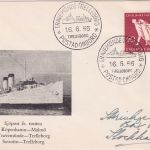 BRD - Schiffspost Travemünde Trelleborg Schmuckbrief n. Stockholm 1956