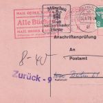 BRD - 40 Pfg. I&T Anschriftenprüfung München - Berlin 22.6.78