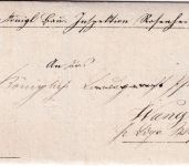 Bayern - Rosenheim 28/4 HKS Dienstbrief (Briefkopf !) n. Wang b. Wasserburg 1853